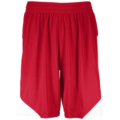 Augusta Sportswear 1734 Youth Step-Back Basketball Shorts in Red/White size XL | Polyester