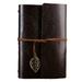 Biplut 1Pc 80 Sheets Vintage Loose Leaf Diary Journal Blank Notebook School Stationery (Coffee M)