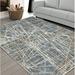HR Area Rug Marble Rug Teal Color Floor Mat Thin Soft Rug Abstract Carpet Foldable Accent Rug Dining Room Living Room Random Scratch line Pattern Rugs for Modern Decor 2x 7 Teal Rust Multi