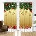 Innerwin 2PC Drapes Treatments Window Curtain Rod Pocket Modern Curtains Home Decor Living Room Christmas Print Light Filtering Luxury Panels Kitchen Christmas O W:45 x H:106