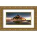 Steve Mohlenkamp 24x14 Gold Ornate Wood Framed with Double Matting Museum Art Print Titled - Mont Saint-Michel on the Normandy coast of France