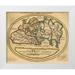 Vintage Maps 17x15 White Modern Wood Framed Museum Art Print Titled - Antique World Map