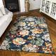 Simply Southern Cottage Franklin Floral 8 X 10 Dark Blue Area Rug