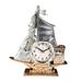 Waroomhouse Table Clock Eye-catching Realistic Looking Plastic Non-ticking Battery Operated Alarm Clock Desktop Ornament for Home