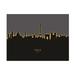 Michael Tompsett Paris France Skyline Glow II Canvas Art