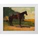 Homer Winslow 14x12 White Modern Wood Framed Museum Art Print Titled - Saddle Horse in Farm Yard