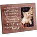 4x6 Inch Picture Frame Pet Memorial Picture Frame with Paw Prints Saddle Brown Wood Photo Frame Rectangle Frame with Just Remember The Paw Prints I Left in Your Heart Words
