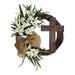 Easter Wreath with Wooden Cross Burlap Bow Easter Rustic Grapevine Lily Wooden Cross Wreath Spring Farmhouse Decor Wall Home Decor Gift DIY Easter Front Door Wreath Decoration