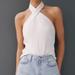 Anthropologie Tops | Anthropologie White Halter Top | Color: White | Size: S