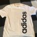 Adidas Shirts & Tops | Adidas White T W/ Black Lettering Size 4 | Color: Black/White | Size: 4b