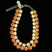 J. Crew Jewelry | J. Crew Double Layered Crystal Brle Necklace | Color: Orange/Red | Size: Os