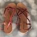 American Eagle Outfitters Shoes | American Eagle Outfitters Womens Crisscrossed Sandals. Size 8. | Color: Brown/Red | Size: 8