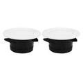 2 Pieces ABS Adjustable Vent Round Soffit Exhaust Vent White Inline Duct Fan Outlet Vent 4 Inch