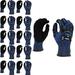 10-Pack of Cordova 7760XXL OGRE Crx-2 Work Gloves 18G Blue Crx Fiber (No Glass Or Steel) Black Sandy Nitrile Palm Coating Sonic Welded TPR ANSI Cut Level A2 2X-Large