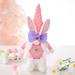 1PCS Easter Decorations Easter Gnome Eggs Spring Easter Plush Bunny Ornaments with Light for Table Indoor Easter Basket Stuffers Rabbit Gifts Toys for Kids