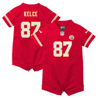 Kansas City Chiefs Nike Heimtrikot Strampler – Rot – Travis Kelce – Kleinkinder Image