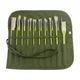 Sacs à crayons enroulables à 22 trous sac de rangement pour stylo brosse ArmyGreen sac à crayons à