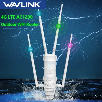 Wavexhaus- Routeur Wi-Fi 4G AC1200 haute puissance pour l'extérieur avec port EpiCard Ethernet
