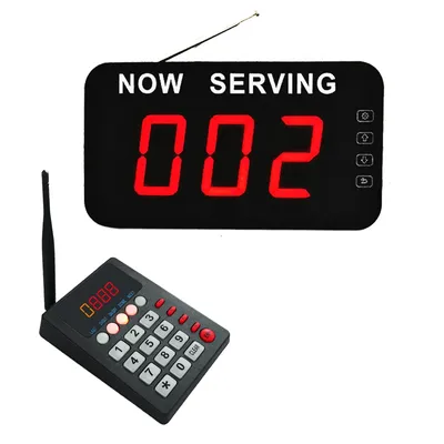 Système d'appel sans fil simple pour dîner au restaurant affichage du numéro à LED avec clavier