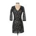 Jack by BB Dakota Cocktail Dress: Black Jacquard Dresses - Women's Size 0