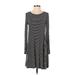 Old Navy Casual Dress - A-Line Scoop Neck Long sleeves: Black Color Block Dresses - Women's Size Small