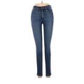 Joe's Jeans Jeans - Low Rise Skinny Leg Denim: Blue Bottoms - Women's Size 24 - Dark Wash