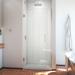 Dreamline Unidoor Plus 33-33 1/2 in. W x 72 in. H Frameless Hinged Shower Door in Brushed Nickel SHDR-243307210-04