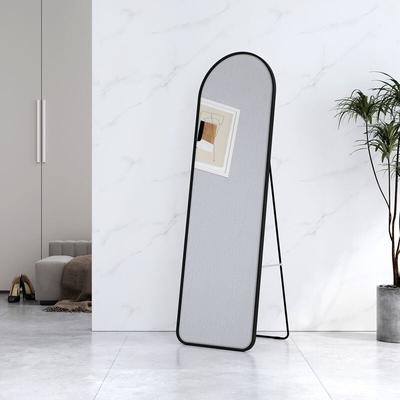 Bogen Standspiegel Ganzkörperspiegel mit Rahmen aus Aluminiumlegierung für Wohn-,Schlaf-, Image