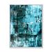 17 Stories Blue Abstract Art Painting Blue Abstract Art Painting - on Canvas in Black/Blue | 20 H x 12 W x 1 D in | Wayfair