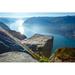 Millwood Pines Preikestolen Massive Cliff Top (Norway) by J-Wildman - Wrapped Canvas Print 8.0 H x 12.0 W x 1.0 D in Canvas | 12" W x 8" H | Wayfair