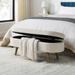 Modern Upholstered Storage Bench with Solid Wood Legs, Entryway Footrest Stool, End of Bed Bench, Vanity Ottoman