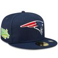 Men's New Era Navy England Patriots Super Bowl XXXVi Citrus Pop 59FIFTY Fitted Hat