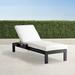 Calhoun Aluminum Chaise in Matte Black Finish - Resort Stripe Cobalt, Standard - Frontgate