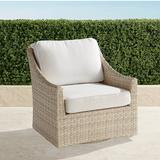 Ashby Swivel Lounge Chair with Cushions in Shell Finish - Paloma Medallion Indigo, Standard - Frontgate