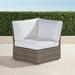 Ashby Corner Chair with Cushions in Putty Finish - Dune with Canvas Piping - Frontgate