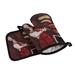 WEPRO Oven Mitts And Pot Holders Sets Heat Resistants Oven Mitts Soft Cotton Lining And Non-Slip Surface Safes For Baking Cooking BBQ