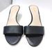 Nine West Shoes | Nine West Kitten Heeled Sandal Black Leather Upper Patent Leather Heel Sz 9m | Color: Black | Size: 9