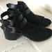 American Eagle Outfitters Shoes | American Eagle Peep Toe Black Ankle Strap Boots Size 8 | Color: Black | Size: 8