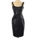 Anthropologie Dresses | New Yoana Baraschi Faux Leather Croc Embossed Pencil Fitted Dress | Color: Black | Size: 6