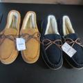 J. Crew Shoes | J Crew Men's Sherpa-Lined Suede Slippers - Navy Or Brown - Us Men's 10 Or 11 | Color: Blue/Brown | Size: Various