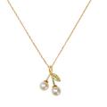 Kate Spade Jewelry | Kate Spade Cherie Cherry Gold Pearl Pendant Necklace | Color: Gold/White | Size: Os