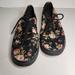 Vans Shoes | Black Floral Low Top Vans Mens Sz 5.5 Womens 7 Unisex | Color: Black/Pink | Size: 7