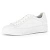 Plateausneaker GABOR "FLORENZ", Damen, Gr. 41, weiß, Kalbsleder, sportlich, Schuhe, mit OPTIFIT-Wechselfußbett, Freizeitschuh, Halbschuh, Schnürschuh, Topseller