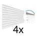 Proslat 8 ft. x 4 ft. PROCORE PVC Slatwall (4-Pack)