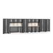 NewAge Products BOLD 3.0 Series Grey 15-Piece Cabinet Set with Stainless Steel Top Backsplash and LED Lights