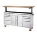 Trinity Basics Stainless Steel Rolling Workbench with Adjustable Top