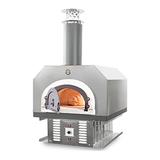 Chicago Brick Oven 38" x 28" Hybrid Countertop Liquid Propane / Wood Pizza Oven (Silver Vein - Residential)