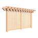 Creekvine Designs 4' x 16' Rough Cut Cedar Monterrey Pergola with Lattice