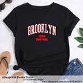 T-shirt unisexe avec imprimé de dessin animé pour femme vêtement avec image de New York USA