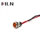 FILN – lampe pilote led en métal avec câble de 20cm 8mm FL1M-8FW-3 rouge jaune bleu vert